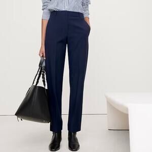 Banana Republic LONG High-Rise Modern Slim City Stretch Ankle Pant Navy Blue 8